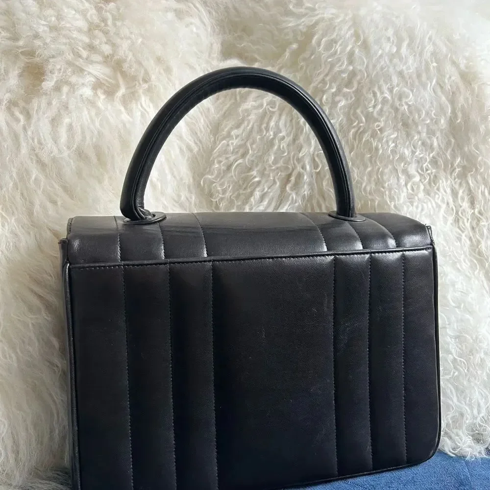 CHANEL Pre-Owned 1994-1996 Lambskin Mademoiselle Kelly Top Handle Bag handbag